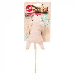 Ethical Pet Flat Mouse Frankie Cat Toy, Color Varies