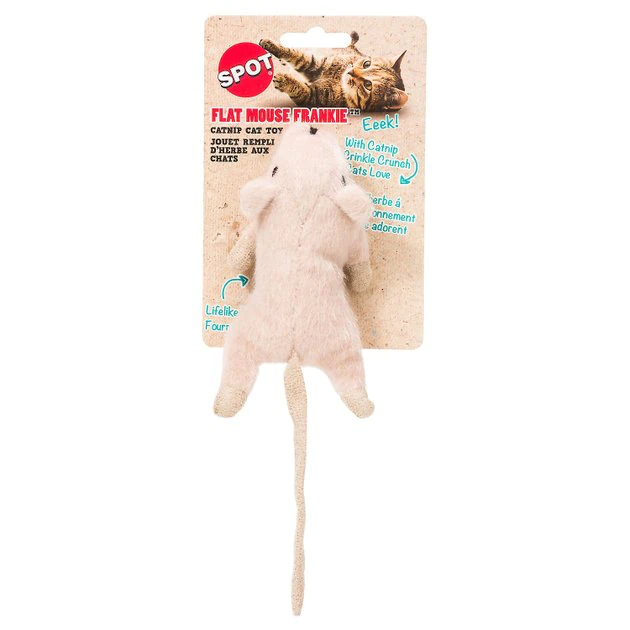 Ethical Pet Flat Mouse Frankie Cat Toy, Color Varies 3 Ethical Pet Flat Mouse Frankie Cat Toy, Color Varies