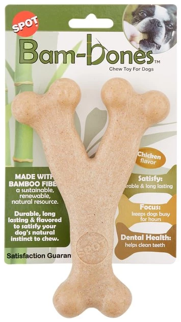Ethical Pet Bam-bones Wishbone Chicken Tough Dog Chew Toy 5 Ethical Pet Bam-bones Wishbone Chicken Tough Dog Chew Toy - Image 3