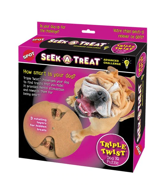 Ethical Pet Seek-A-Treat Advanced Challenge Triple Twist Puzzle Dog Toy 3 Ethical Pet Seek-A-Treat Advanced Challenge Triple Twist Puzzle Dog Toy