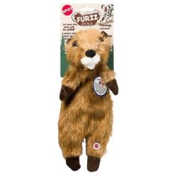 Ethical Pet Furzz Beaver Squeaky Plush Dog Toy