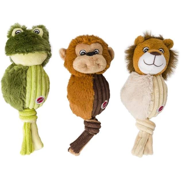 Ethical Pet Flat Jax Squeaky Plush Dog Toy, Color Varies 3 Ethical Pet Flat Jax Squeaky Plush Dog Toy, Color Varies