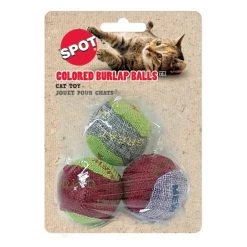 Ethical Pet Burlap Balls Cat Toy with Catnip, 1.5-in, 3 pack