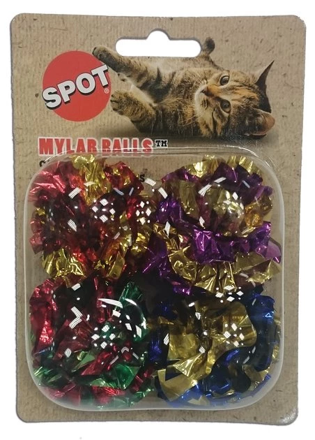 Ethical Pet Mylar Balls Cat Toy, 1.5-in, 4 pack 3 Ethical Pet Mylar Balls Cat Toy, 1.5-in, 4 pack