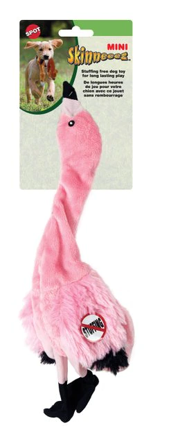 Ethical Pet Mini Skinneeez Pink Flamingo Stuffing-Free Squeaky Plush Dog Toy 3 Ethical Pet Mini Skinneeez Pink Flamingo Stuffing-Free Squeaky Plush Dog Toy