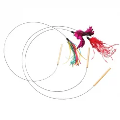 Ethical Pet Cat Prancer Teaser Wand Cat Toy, Color Varies