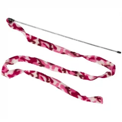 Ethical Pet Cat Prancer Fleece Frenzy Wand Cat Toy, Color Varies