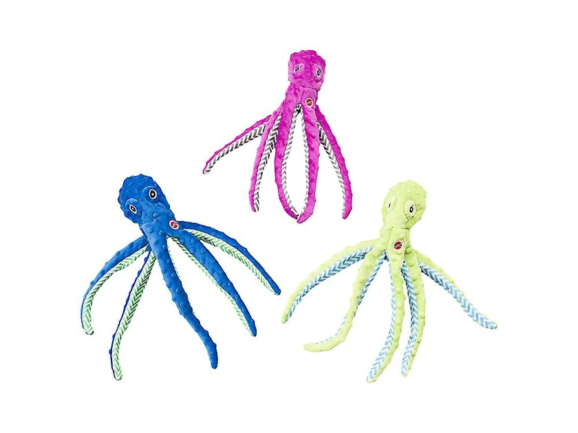 Ethical Pet Skinneeez Extreme Octopus Stuffing-Free Squeaky Plush Dog Toy, Color Varies 3 Ethical Pet Skinneeez Extreme Octopus Stuffing-Free Squeaky Plush Dog Toy, Color Varies