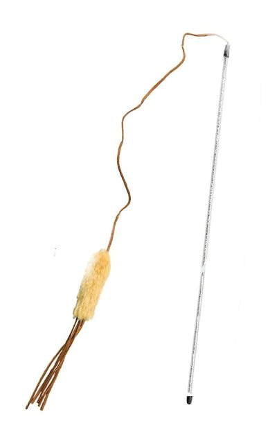Ethical Pet Leather Strand Teaser Wand Cat Toy, Color Varies 3 Ethical Pet Leather Strand Teaser Wand Cat Toy, Color Varies