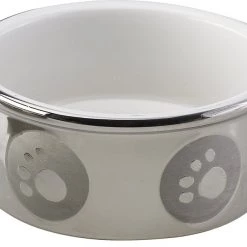 Ethical Pet Paw Print Titanium Dog Bowl