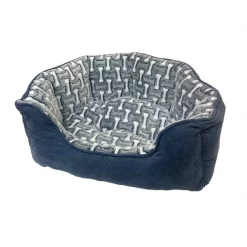 Ethical Pet Sleep Zone Bones Scallop Bolster Dog Bed