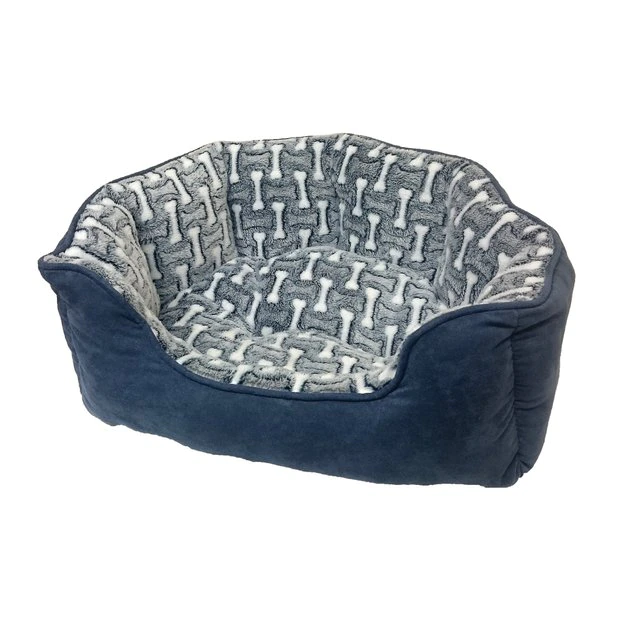 Ethical Pet Sleep Zone Bones Scallop Bolster Dog Bed 3 Ethical Pet Sleep Zone Bones Scallop Bolster Dog Bed