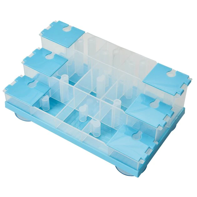 Ethical Pet Doc & Phoebe Puzzle Cat Feeder, Blue/White 3 Ethical Pet Doc & Phoebe Puzzle Cat Feeder, Blue/White