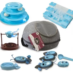 Ethical Pet Doc & Phoebe Puzzle Cat Feeder, Blue/White 13 Ethical Pet Doc & Phoebe Puzzle Cat Feeder, Blue/White -Ethical Pet Sales Shop 316060 PT5. SY630 V1631784100