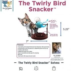 Ethical Pet Doc & Phoebe Twirly Bird Cat Feeder, Blue/Brown 14 Ethical Pet Doc & Phoebe Twirly Bird Cat Feeder, Blue/Brown -Ethical Pet Sales Shop 316064 PT4. SY630 V1631782922