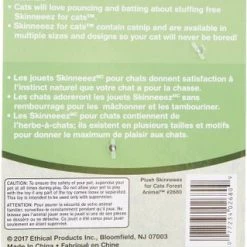 Ethical Pet Skinneeez Forest Creature Stuffing-Free Plush Cat Toy with Catnip, Color Varies -Ethical Pet Sales Shop 71305 PT4. SY630 V1535665392