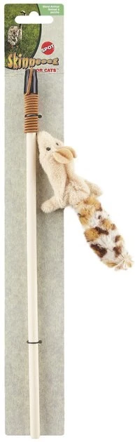 Ethical Pet Skinneeez Friend Teaser Wand Cat Toy with Catnip 4 Ethical Pet Skinneeez Friend Teaser Wand Cat Toy with Catnip - Image 2