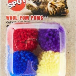 Ethical Pet Wool Pom Poms Cat Toy with Catnip