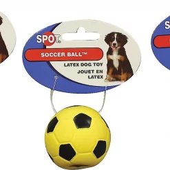 Ethical Pet Latex Soccer Ball Squeaky Dog Chew Toy, Color Varies -Ethical Pet Sales Shop 71354 PT4. SY630 V1527093217