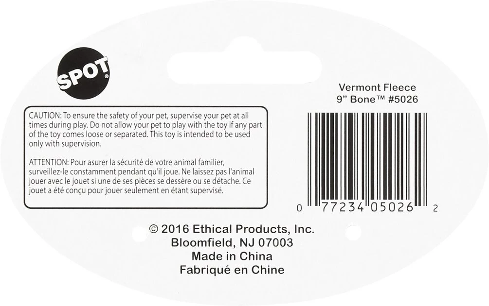 Ethical Pet Fleece Bone Squeaky Tough Plush Dog Toy 7 Ethical Pet Fleece Bone Squeaky Tough Plush Dog Toy - Image 5