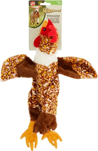 Ethical Pet Skinneeez Barnyard Series Chicken Stuffing-Free Squeaky Plush Dog Toy 4 Ethical Pet Skinneeez Barnyard Series Chicken Stuffing-Free Squeaky Plush Dog Toy - Image 2