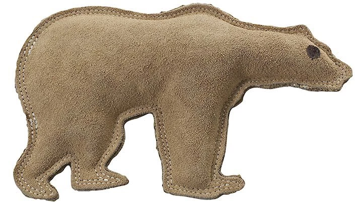 Ethical Pet Dura-Fused Leather Bear Dog Toy 3 Ethical Pet Dura-Fused Leather Bear Dog Toy