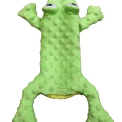 Ethical Pet Skinneeez Extreme Stuffer Frog Stuffing-Free Squeaky Plush Dog Toy
