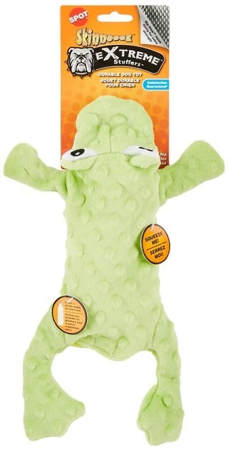 Ethical Pet Skinneeez Extreme Stuffer Frog Stuffing-Free Squeaky Plush Dog Toy 4 Ethical Pet Skinneeez Extreme Stuffer Frog Stuffing-Free Squeaky Plush Dog Toy - Image 2